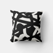 ミニマリズム抽象芸術アートパターン白黒 クッション (正面)