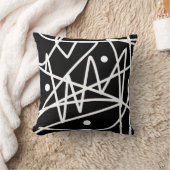 ミニマリズム抽象芸術アートパターン白黒 クッション (ブランケット)