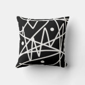 ミニマリズム抽象芸術アートパターン白黒 クッション (裏面)