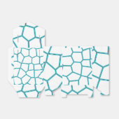 ミニマリズム抽象芸術アート淡い色のターコイズホワイトセル フェイバーボックス (折り畳みなし)