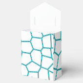 ミニマリズム抽象芸術アート淡い色のターコイズホワイトセル フェイバーボックス (オープン)