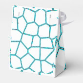 ミニマリズム抽象芸術アート淡い色のターコイズホワイトセル フェイバーボックス (裏面サイド)