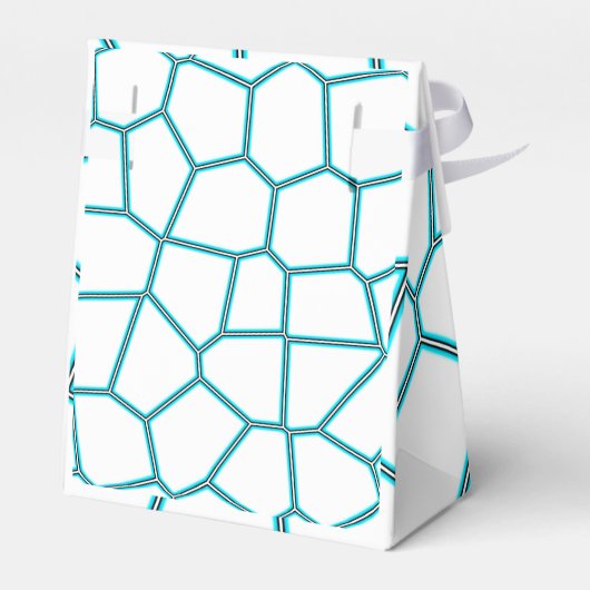 ミニマリズム抽象芸術アート淡い色のターコイズホワイトセル フェイバーボックス (裏面サイド)