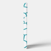 ミニマリズム抽象芸術アート淡い色のターコイズホワイトセル Case-Mate iPhoneケース (裏面 / 右)