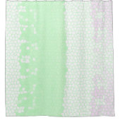 ミニマリズム抽象芸術アー淡い色のトターコイズグリーンピンク シャワーカーテン (正面)