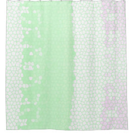 ミニマリズム抽象芸術アー淡い色のトターコイズグリーンピンク シャワーカーテン