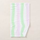 ミニマリズム抽象芸術アー淡い色のトターコイズグリーンピンク バスタオルセット (ハンドタオル)