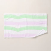 ミニマリズム抽象芸術アー淡い色のトターコイズグリーンピンク バスタオルセット (ハンドタオル)