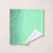 ミニマリズム抽象芸術アー淡い色のトターコイズグリーンブルー バスタオルセット (ウォッシュタオル)