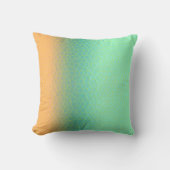 ミニマリズム抽象芸術アー淡い色のトターコイズグリーンベージュ クッション (正面)