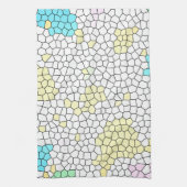 ミニマリズム抽象芸術淡い色のアートパステルセル キッチンタオル (縦)