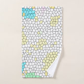 ミニマリズム抽象芸術淡い色のアートパステルセル バスタオルセット (ハンドタオル)