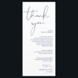 ミニマリズム海軍のスクリプトプレイスセッティングサンキュー プログラム<br><div class="desc">(すべての色はカスタマイズ可能)モダンミニマリズムのスクリプトの場所の設定サンキューカード。共有の愛と感謝を示すゲストは、彼らが自分の席に座る読とこパーソナライズされたの場所の設魅力的定サンキューカード。特別な日のお祝いを始める素晴らしい方法だ!詳しいデザインとインスピレーションについては、当社のウェブサイトをご覧ください: www.zazzle.com/teeshaderrick #TeeshaDerrick</div>