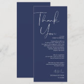 ミニマリズム海軍のスクリプトプレイスセッティングサンキュー プログラム (正面/裏面)