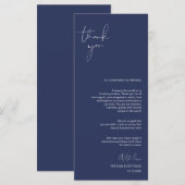 ミニマリズム海軍のスクリプトプレイスセッティングサンキュー プログラム (正面/裏面)