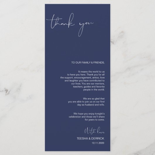 ミニマリズム海軍スクリプトプレース設定ありがとう プログラム (正面)