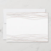 ミニマリズム白ローズグレー抽象芸術デリケート線 招待状 (裏面)