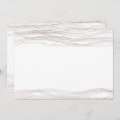 ミニマリズム白ローズグレー抽象芸術デリケート線 招待状 (正面/裏面)