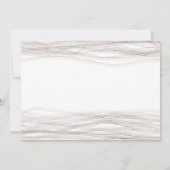 ミニマリズム白ローズグレー繊細な線のストローク 招待状 (裏面)
