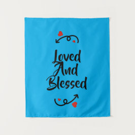 ミニマリズム白黒愛賛美し タペストリー