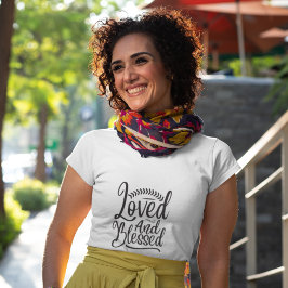 ミニマリズム白黒愛賛美し Tシャツ