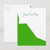 ミニマリズム緑（白） ポストカード (正面/裏面)