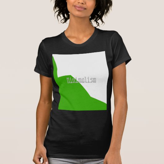 ミニマリズム緑(白) Tシャツ (正面)