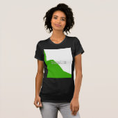ミニマリズム緑(白) Tシャツ (正面フル)