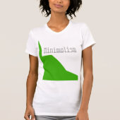 ミニマリズム緑（白） Tシャツ (正面)