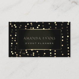 ミニマリズム美しいブラックフレームゴールデン紙吹雪 名刺