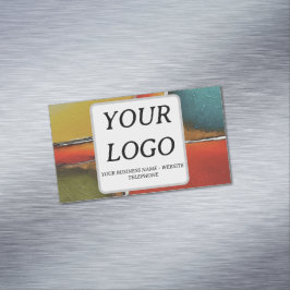 ミニマリズム色ブロックのビジネスプロモーション マグネット名刺