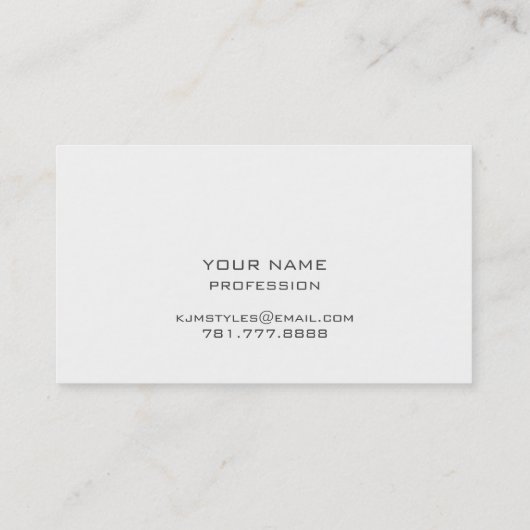 ミニマリズム金ゴールドホワイトガラスボールサークル 名刺 (裏面)