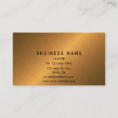 ミニマリズム金属金ゴールドマリーンVIP名刺 名刺 (裏面)