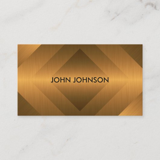 ミニマリズム金属金ゴールドマリーンVIP名刺 名刺 (正面)