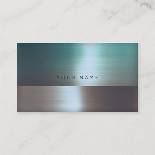 ミニマリズム銀水中競技ミントメタリックVIP 名刺 (正面)