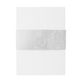 ミニマリズム銀箔差出人住所ラベル 招待状ベリーバンド (裏面例)