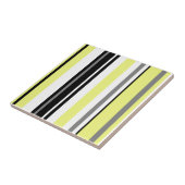 ミニマリズム黄色の黒ストライプ色 タイル (側面)