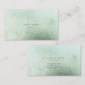 ミニマリズム黄金のサークル抽象芸術グリーンリーVip 名刺 (正面/裏面)