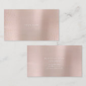 ミニマリズム黄金のサークル繊細なピンクのローズVip 名刺 (正面/裏面)