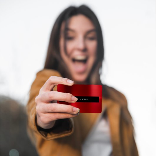 ミニマリズム黄金のサークル繊細な赤鋼Vip 名刺