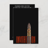 ミニマリズム・キューバ・シガービップ 招待状 (正面/裏面)