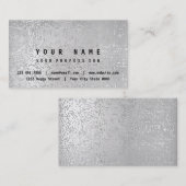 ミニマリズム・シルバーグレーVipコンサルティング財務 名刺 (正面/裏面)