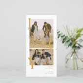 ミニマリズム ジョイ 2 フォト コラージュ ホリデー フォト カード (スタンド正面)