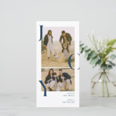 ミニマリズム ジョイ 2 フォト コラージュ ホリデー フォト カード (スタンド正面)