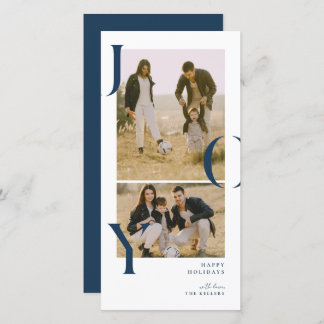 ミニマリズム ジョイ 2 フォト コラージュ ホリデー フォト カード