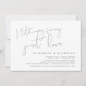 ミニマリズム ダークグレー, 結婚式の秘密の誓いパーティー 招待状 (正面)