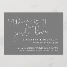 ミニマリズム ダークグレー, 結婚式の秘密の誓いパーティー 招待状