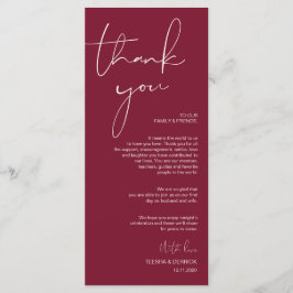 ミニマリズムBurgundyスクリプトプレイス設定ありがとう プログラム