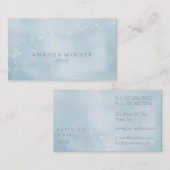 ミニマリズムDandelion紙吹雪グレーガラスグラデーション 名刺 (正面/裏面)