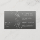 ミニマリズムDandelion紙吹雪グレーブラックグラムビップ 名刺 (裏面)